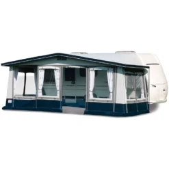 Wohnwagenvorzelt Brand Castello -Campingmöbel Store brand castello caravan vorzelt tuer mitte rechts linke vorderwand als balkon abgeklappt 1000 3 18473