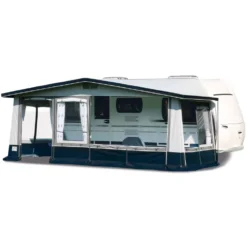 Wohnwagenvorzelt Brand Castello -Campingmöbel Store brand castello tuer ganz links 2 vorderwand 1 seitenwand element zur veranda abgeklappt 1000 2 18473