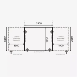 Aufblasbares Vorzelt Dometic Club Air All-Season 330 S | Ausstellungsstück -Campingmöbel Store dometic club air all season 330s grundflaeche masse luftvorzelt 1000 7 25171