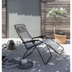 Relaxstuhl Lafuma RSXA Clip, Terre -Campingmöbel Store relaxsessel lafuma rsxa clip batyline iso terre relaxstuhl campingstuhl klappbarer grauer liegestuhl 000 2 23927